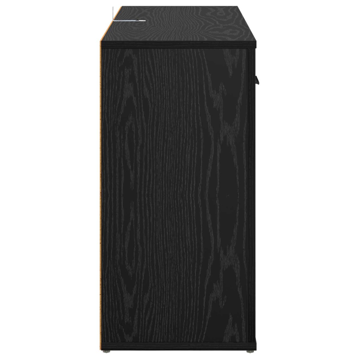 vidaXL Πλαϊνό γραφείο Μαύρη Οξυά 100 x 30 x 59,5 εκ Επεξεργασμένο Ξύλο