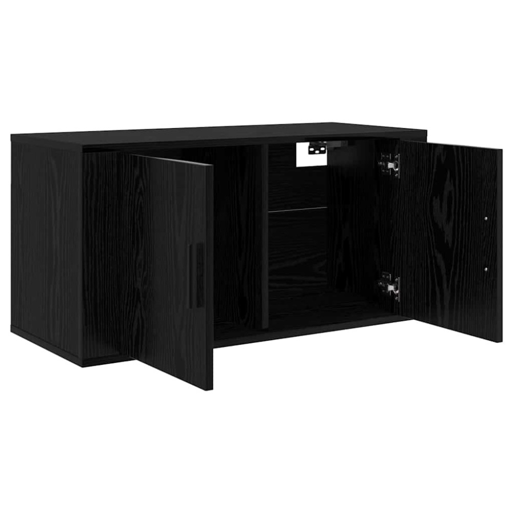 vidaXL Κρεμαστό Ντουλάπι Τηλεόρασης 80 x 34.5 x 40 εκ Μαύρη δρυς
