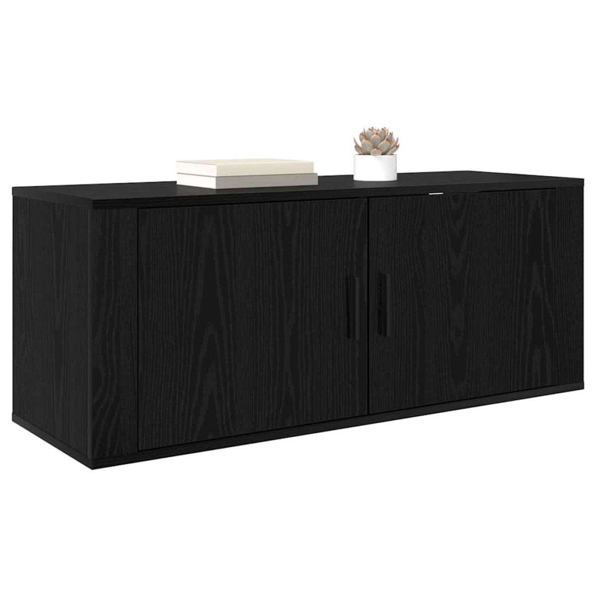 vidaXL Κρεμαστό Ντουλάπι Τηλεόρασης 100 x 34,5 x 40 εκ Μαύρη Οξυά