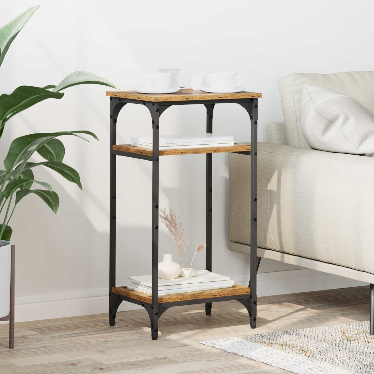 vidaXL Τραπεζάκι Πλευράς Παλιό Ξύλο 40 x 30 x 75 cm Επεξεργασμένο Ξύλο