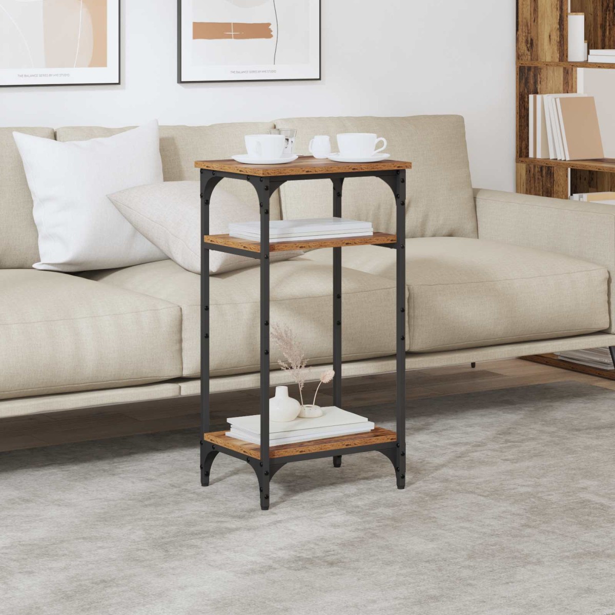 vidaXL Τραπεζάκι Πλευράς Παλιό Ξύλο 40 x 30 x 75 cm Επεξεργασμένο Ξύλο