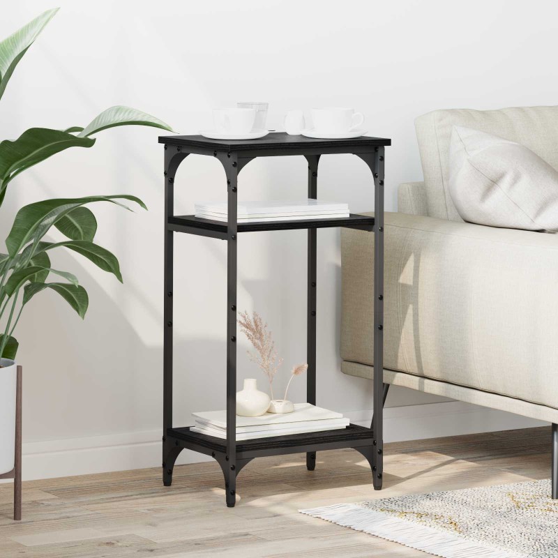 vidaXL Τραπεζάκι Πλευράς Μαύρη Οξυά 40 x 30 x 75 cm Επεξεργασμένο Ξύλο