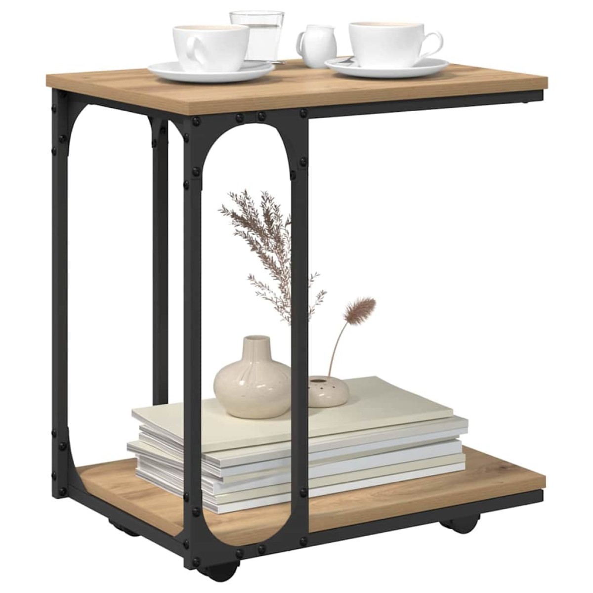 vidaXL Τραπεζάκι Πλευράς Artisan Oak 50 x 35 x 55.5 εκ.