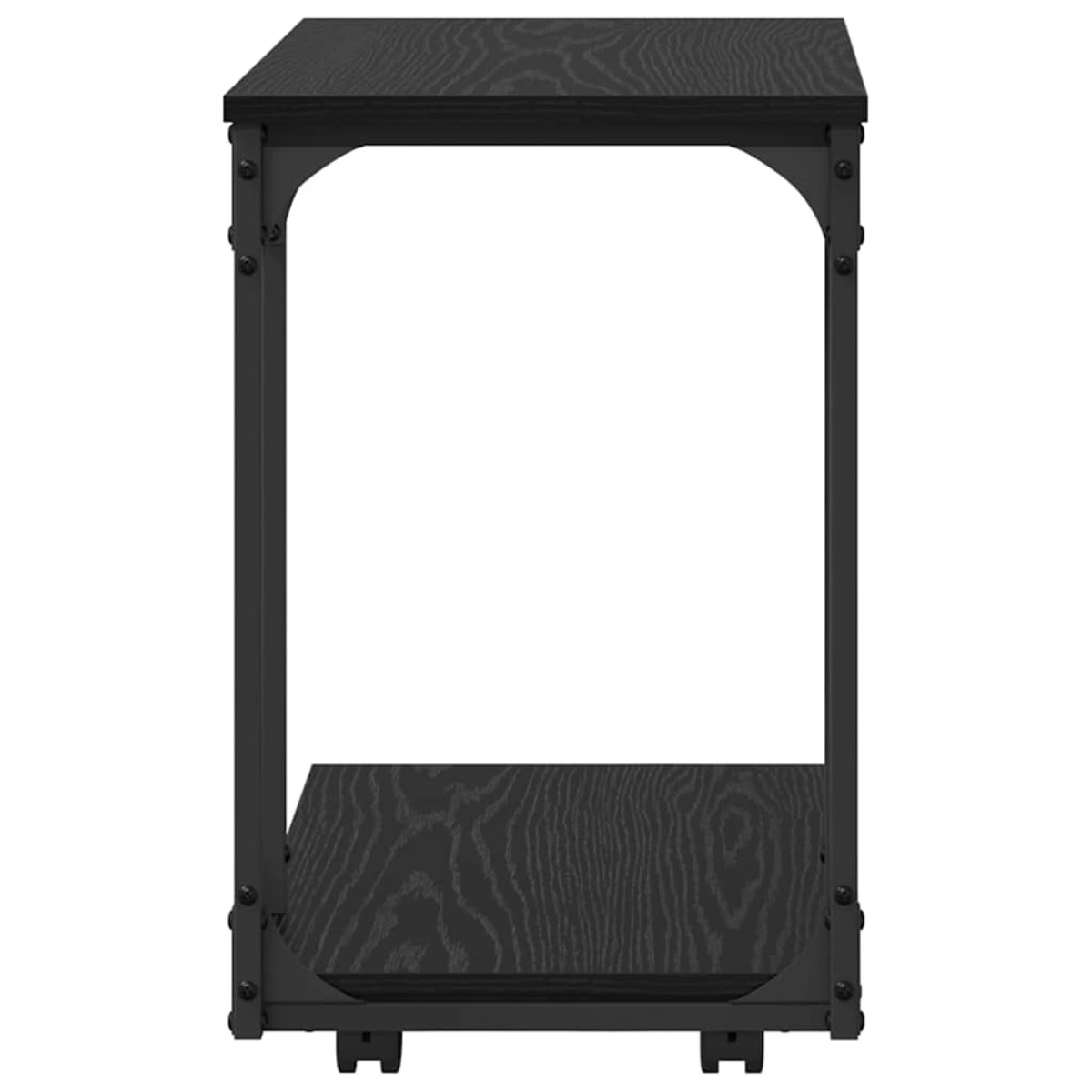 vidaXL Τραπεζάκι Πλευράς Μαύρη Οξυά 50 x 35 x 55.5 εκ.