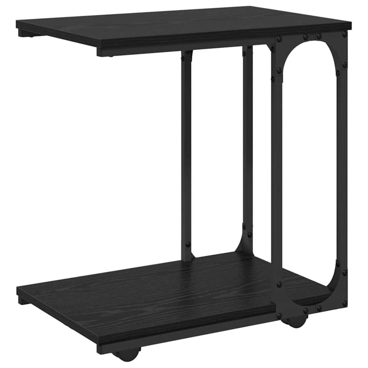 vidaXL Τραπεζάκι Πλευράς Μαύρη Οξυά 50 x 35 x 55.5 εκ.