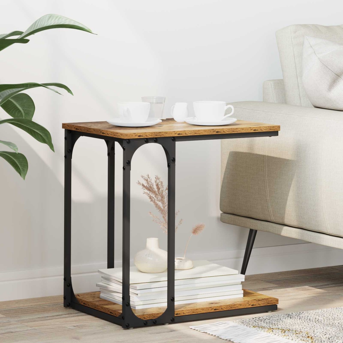 vidaXL Τραπεζάκι Πλευράς Παλιό Ξύλο 50 x 35 x 52 cm Επεξεργασμένο Ξύλο
