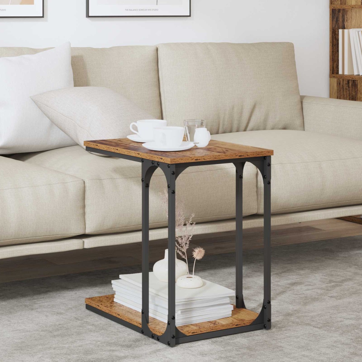 vidaXL Τραπεζάκι Πλευράς Παλιό Ξύλο 50 x 35 x 52 cm Επεξεργασμένο Ξύλο
