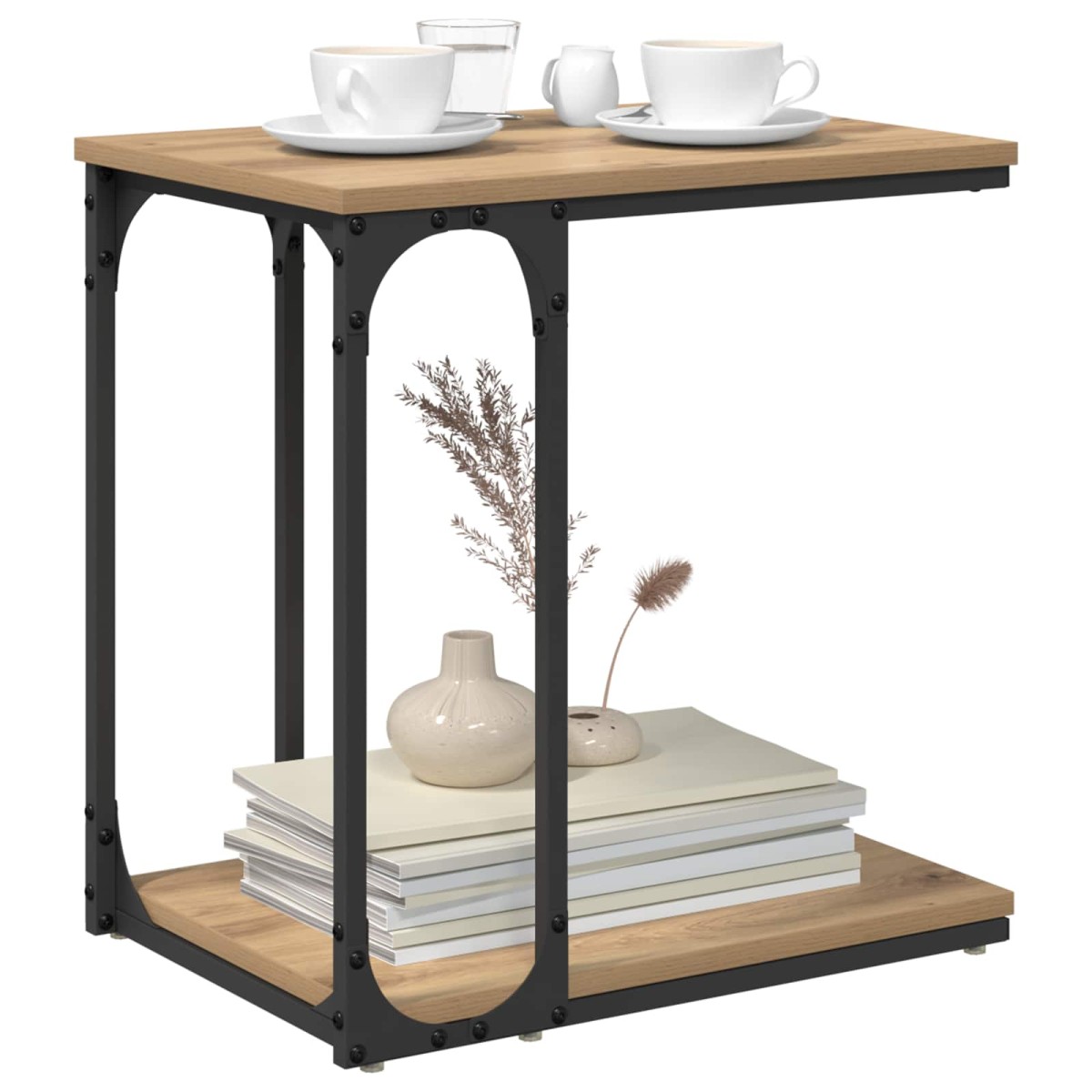 vidaXL Τραπεζάκι Πλευράς Artisan Oak 50 x 35 x 52 cm
