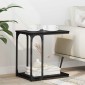 vidaXL Τραπεζάκι Πλευράς Μαύρη Οξυά 50 x 35 x 52 cm Επεξεργασμένο Ξύλο