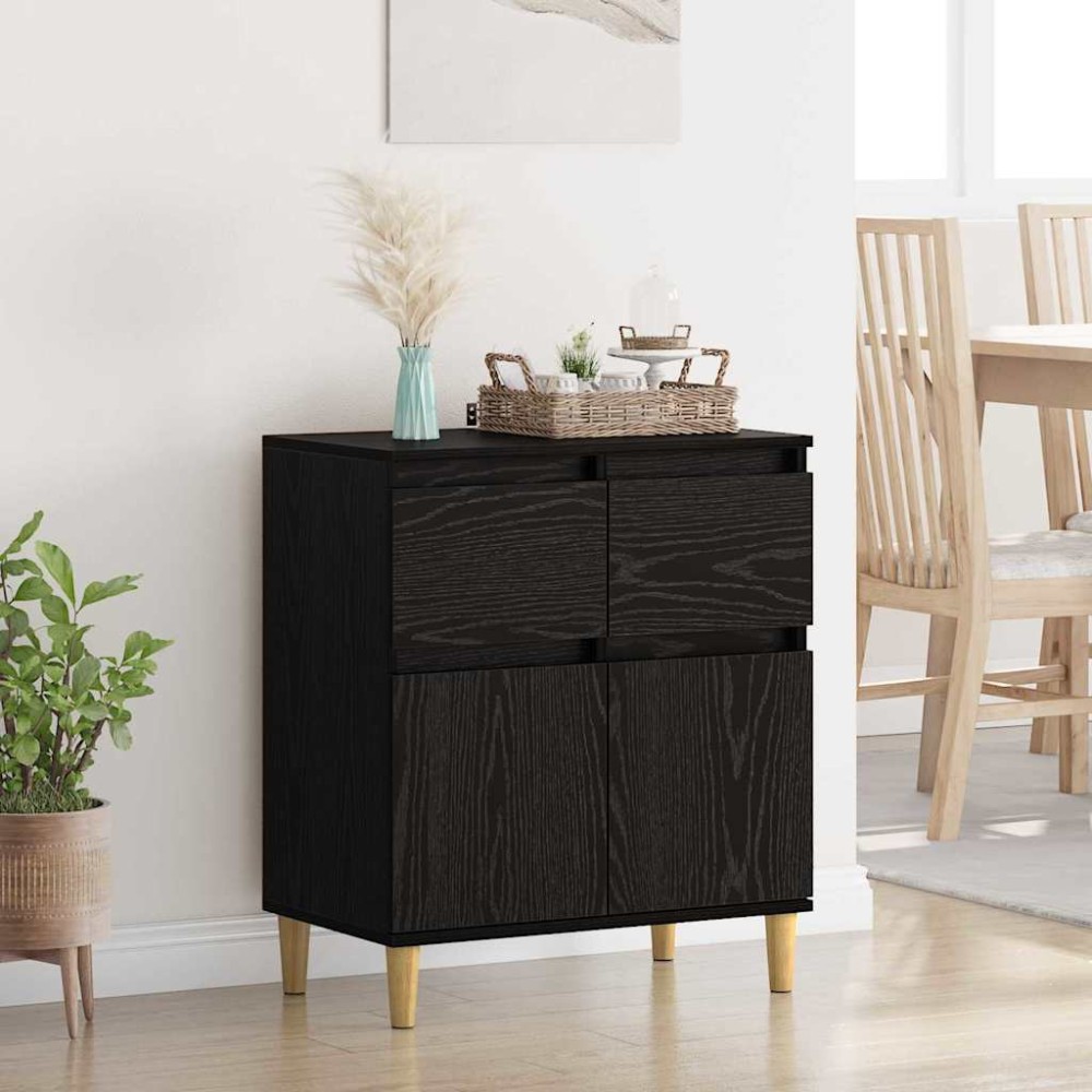vidaXL Πλαϊνό γραφείο Μαύρη Οξυά 60 x 35 x 70 cm Επεξεργασμένο Ξύλο