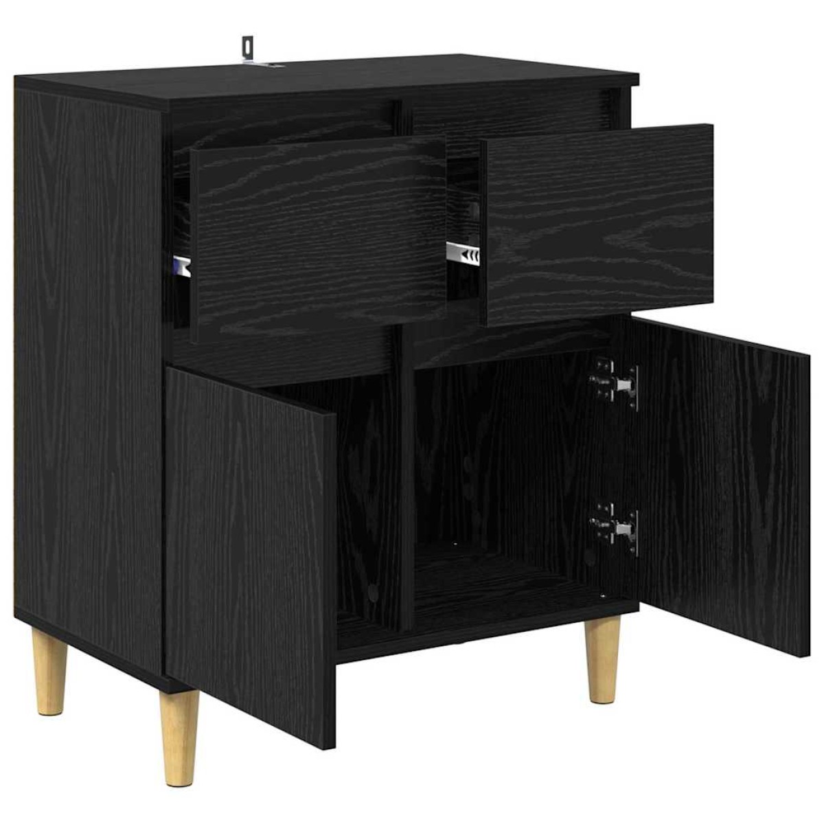 vidaXL Πλαϊνό γραφείο Μαύρη Οξυά 60 x 35 x 70 cm Επεξεργασμένο Ξύλο