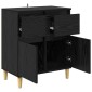 vidaXL Πλαϊνό γραφείο Μαύρη Οξυά 60 x 35 x 70 cm Επεξεργασμένο Ξύλο