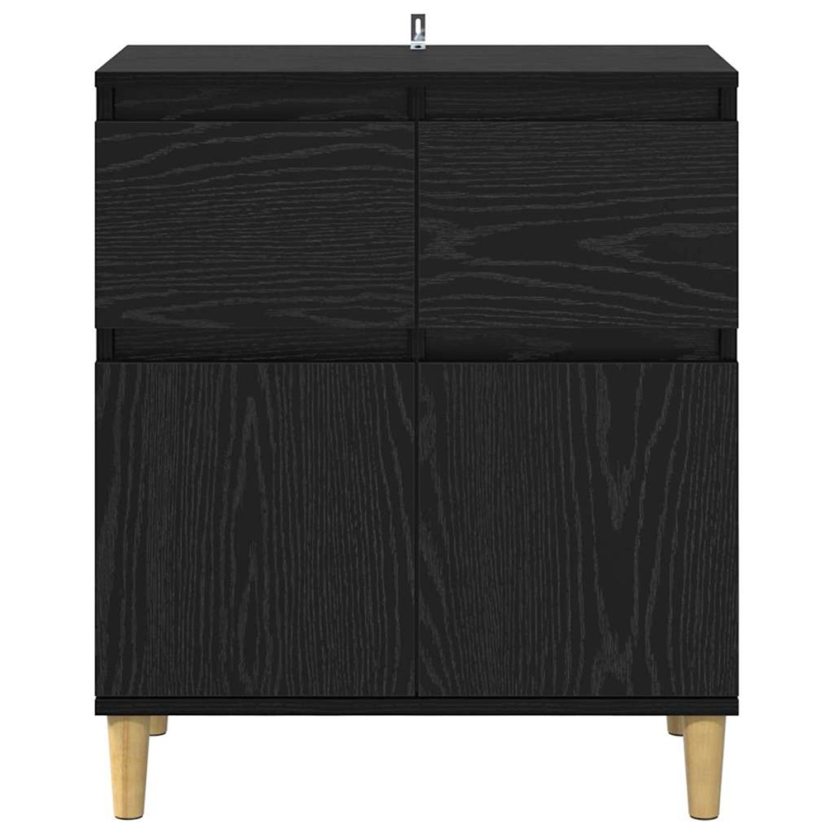 vidaXL Πλαϊνό γραφείο Μαύρη Οξυά 60 x 35 x 70 cm Επεξεργασμένο Ξύλο