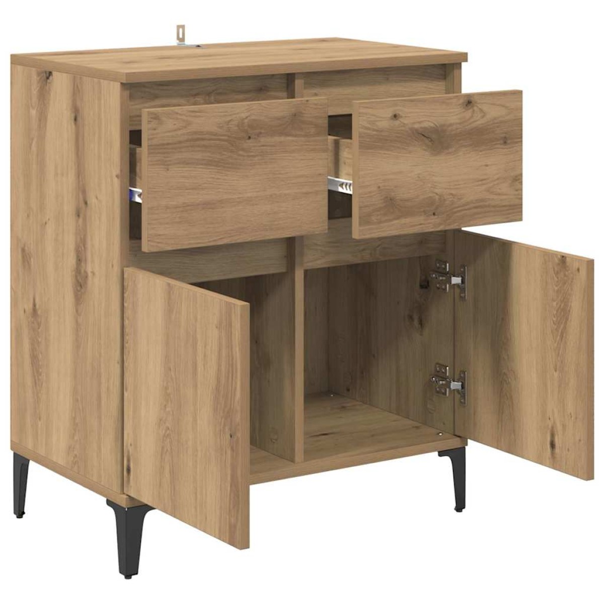 vidaXL Πλαϊνό γραφείο Artisan Oak 60 x 35 x 70 cm