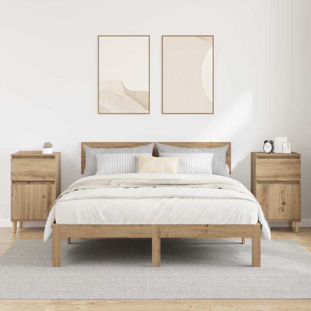 vidaXL Κομοδίνο 2 τεμ. Artisan Oak 40 x 35 x 70 εκ. Επεξεργασμένο Ξύλο