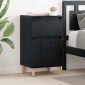vidaXL Κομοδίνο Μαύρη Οξυά 40 x 35 x 70 εκ. Επεξεργασμένο Ξύλο