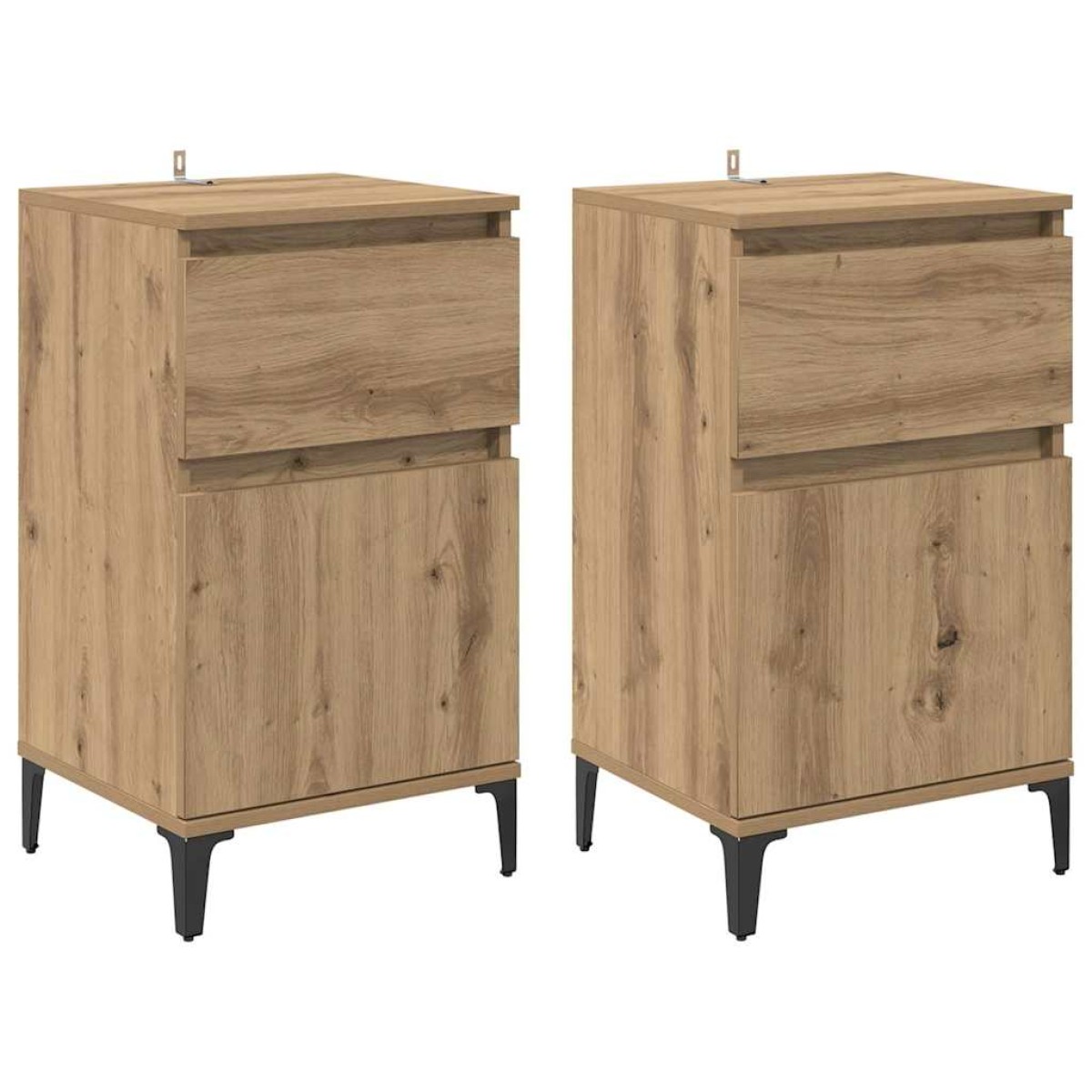 vidaXL Κομοδίνο 2 τμχ. Artisan Oak 40 x 35 x 70 εκ. Επεξεργασμένο Ξύλο