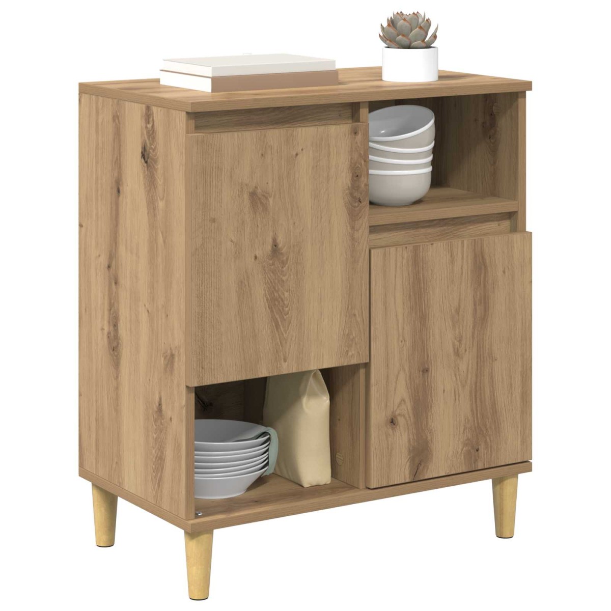 vidaXL Πλαϊνό γραφείο artisan δρυς 35 x 60 x 70 εκ Επεξεργασμένο Ξύλο