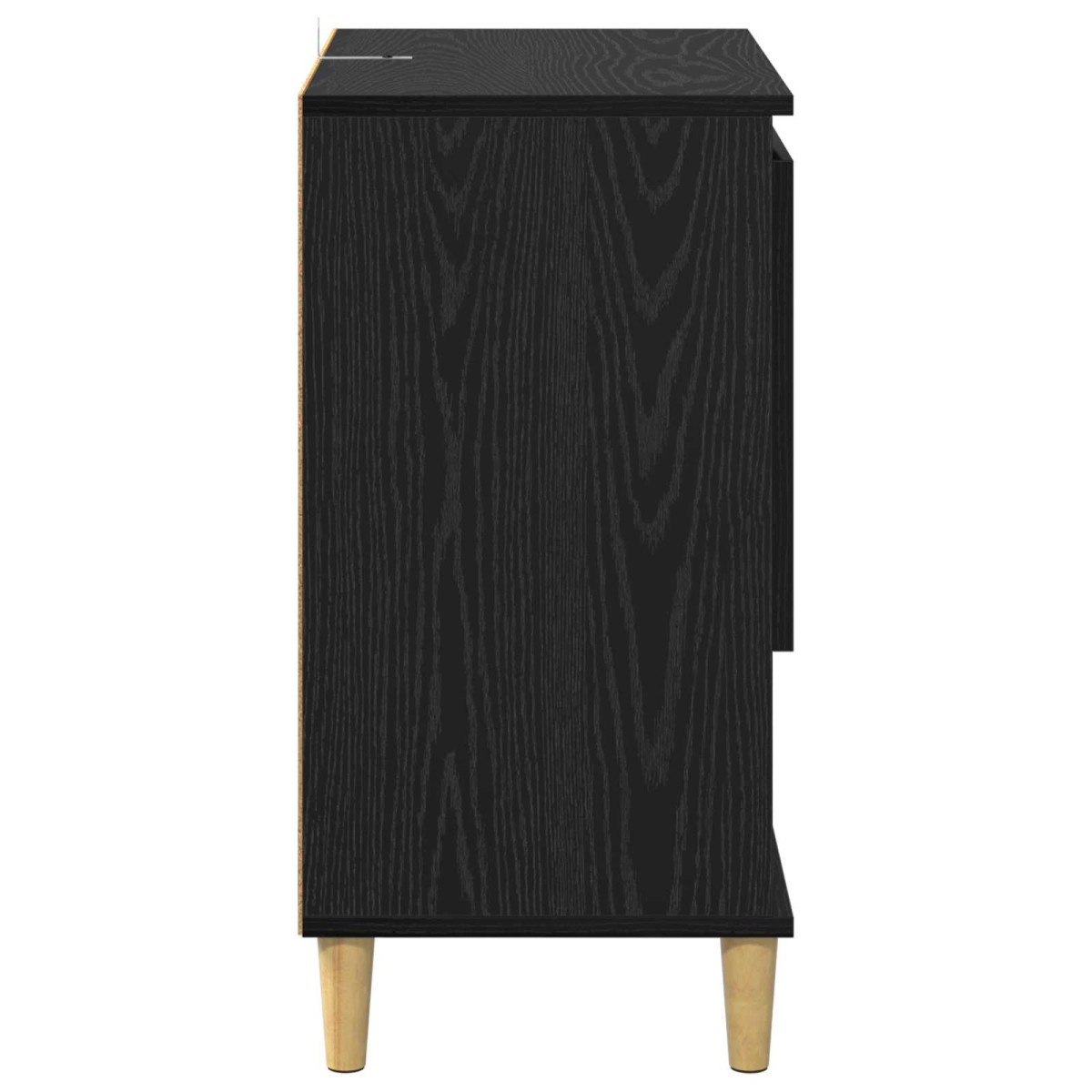 vidaXL Πλαϊνό γραφείο Μαύρη δρυς 35 x 60 x 70 εκ Επεξεργασμένο Ξύλο