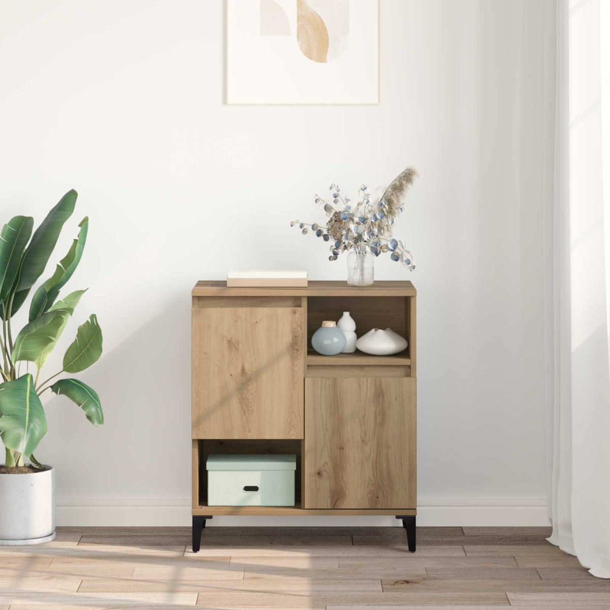 vidaXL Πλαϊνό γραφείο Artisan Oak 60 x 35 x 70 cm Επεξεργασμένο Ξύλο