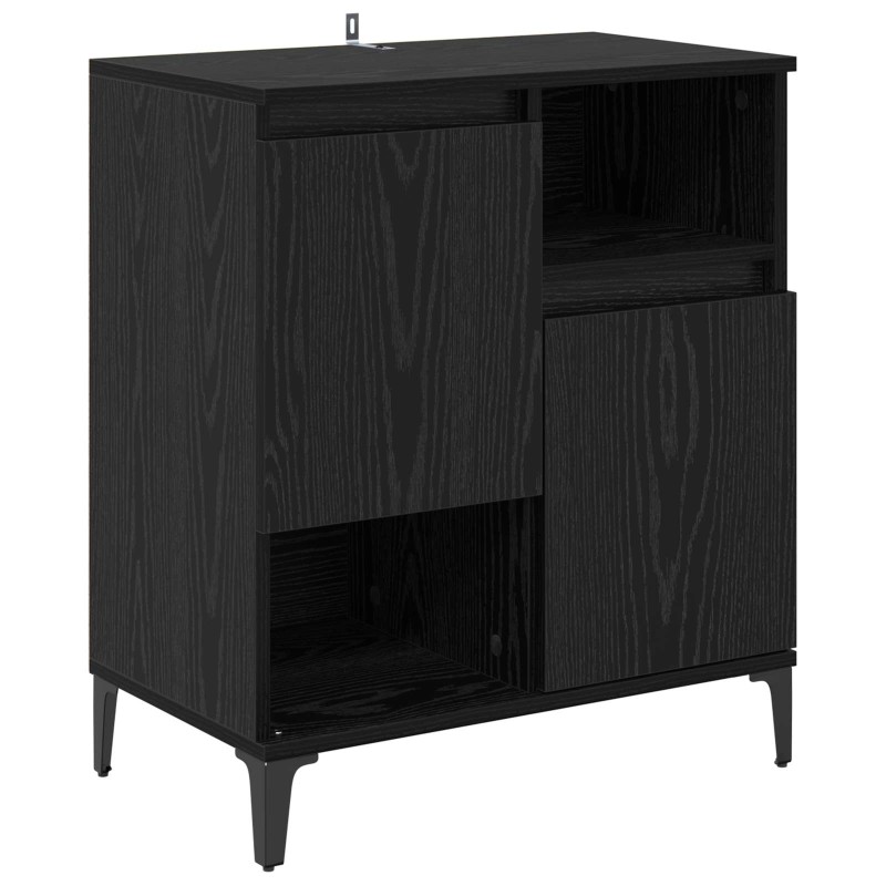 vidaXL Πλαϊνό γραφείο Μαύρη Οξυά 60 x 35 x 70 cm Επεξεργασμένο Ξύλο