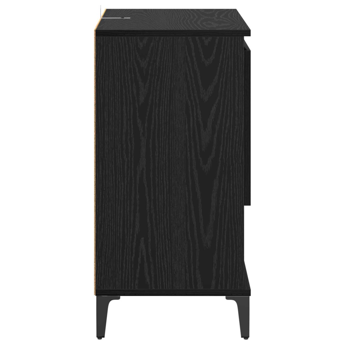 vidaXL Πλαϊνό γραφείο Μαύρη Οξυά 60 x 35 x 70 cm Επεξεργασμένο Ξύλο