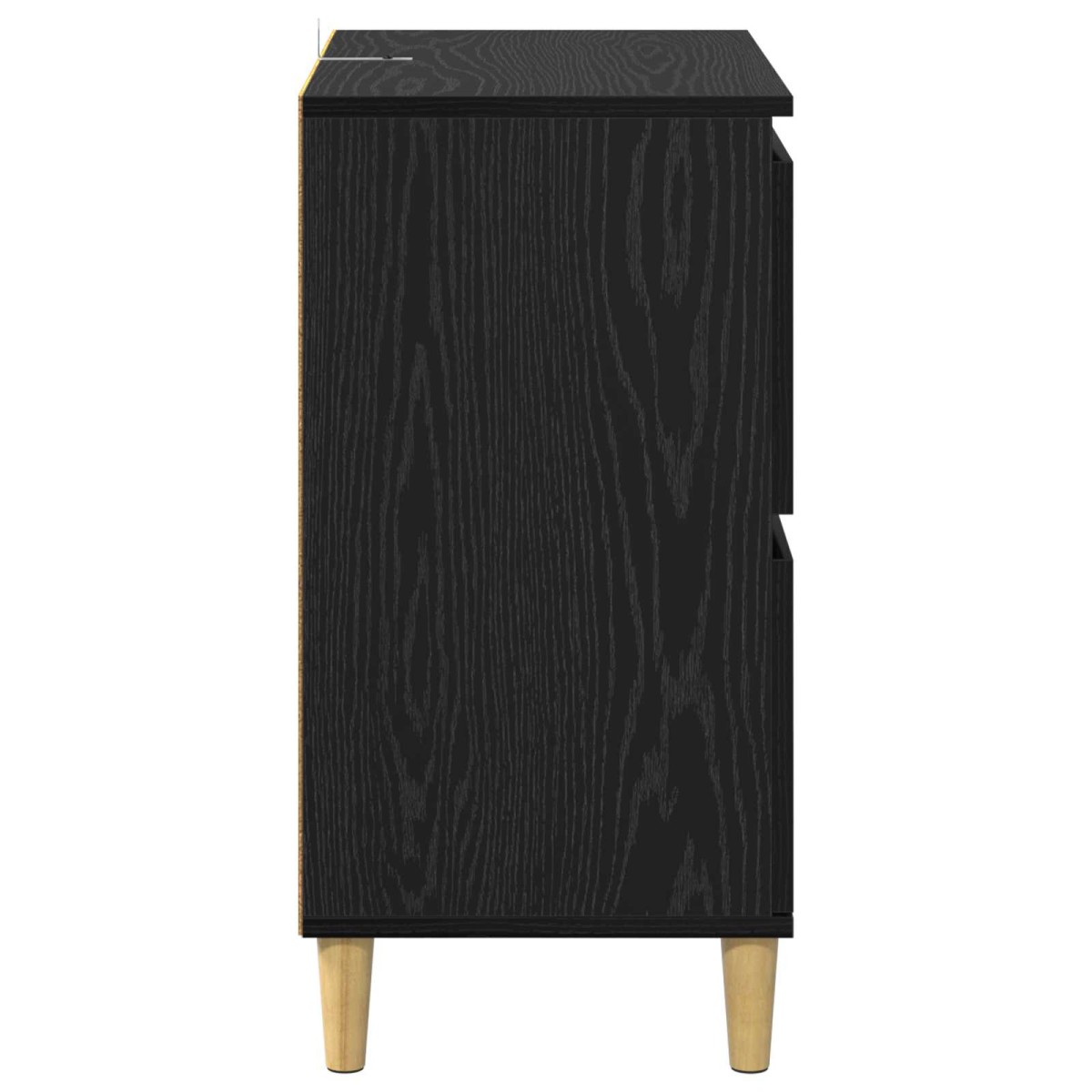 vidaXL Πλαϊνό γραφείο Μαύρη Οξυά 60 x 35 x 70 cm Επεξεργασμένο Ξύλο