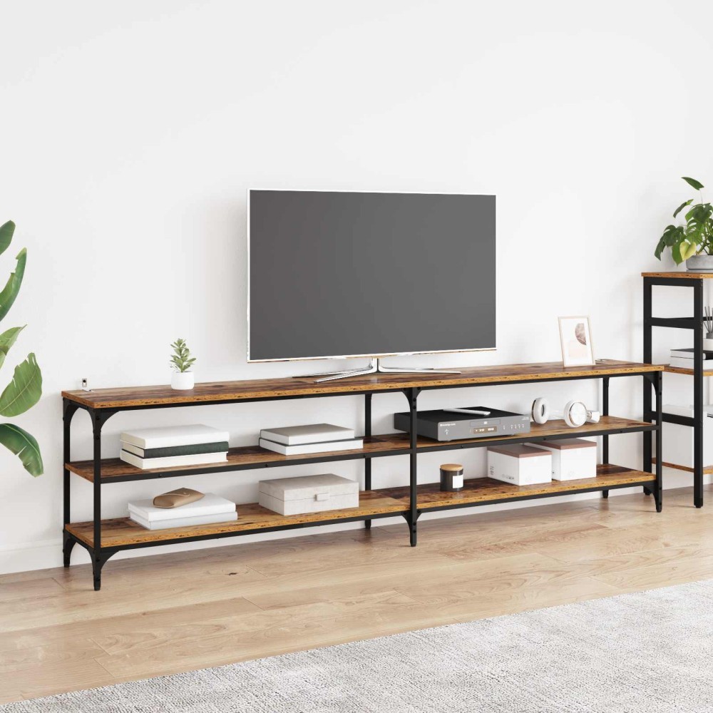vidaXL Ντουλάπι TV Παλιό Ξύλο 200 x 30 x 50 cm