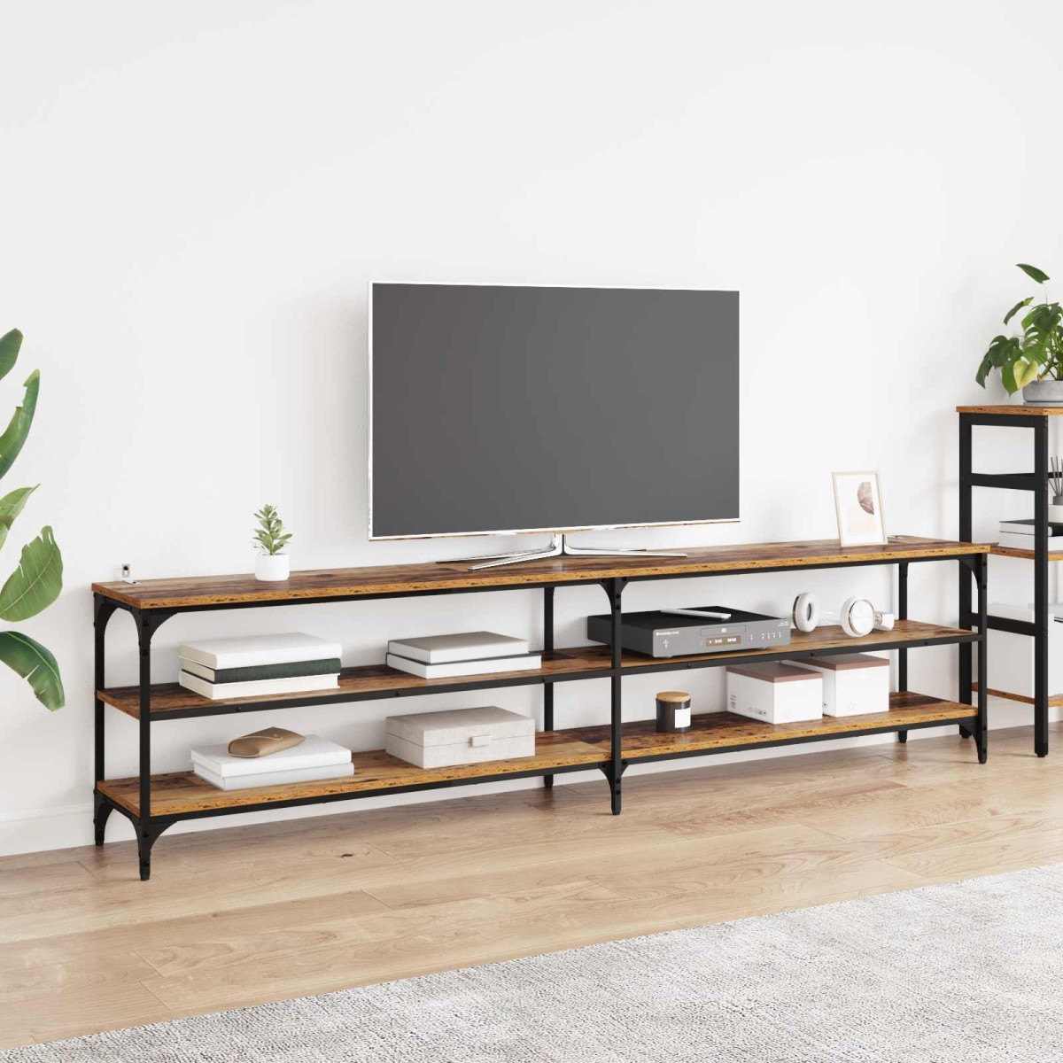 vidaXL Ντουλάπι TV Παλιό Ξύλο 200 x 30 x 50 cm