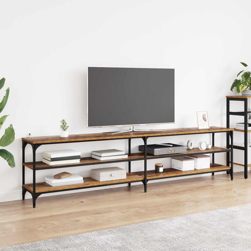 vidaXL Ντουλάπι TV Παλιό Ξύλο 200 x 30 x 50 cm