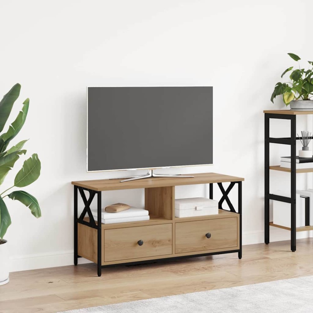 vidaXL Ντουλάπι TV 90 x 33 x 45 εκ Artisan Oak