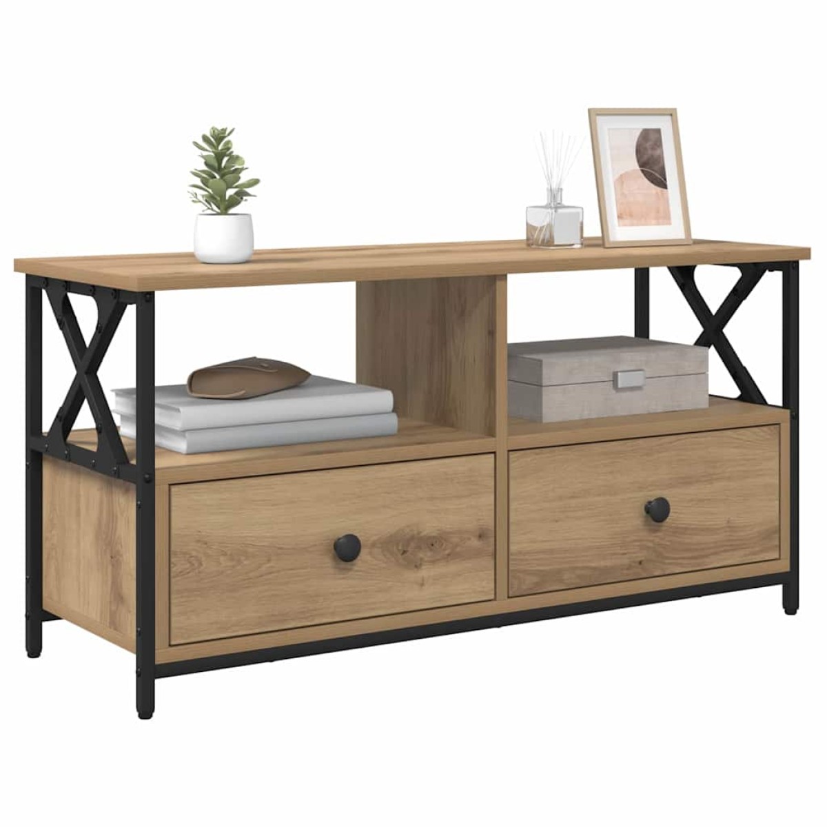 vidaXL Ντουλάπι TV 90 x 33 x 45 εκ Artisan Oak