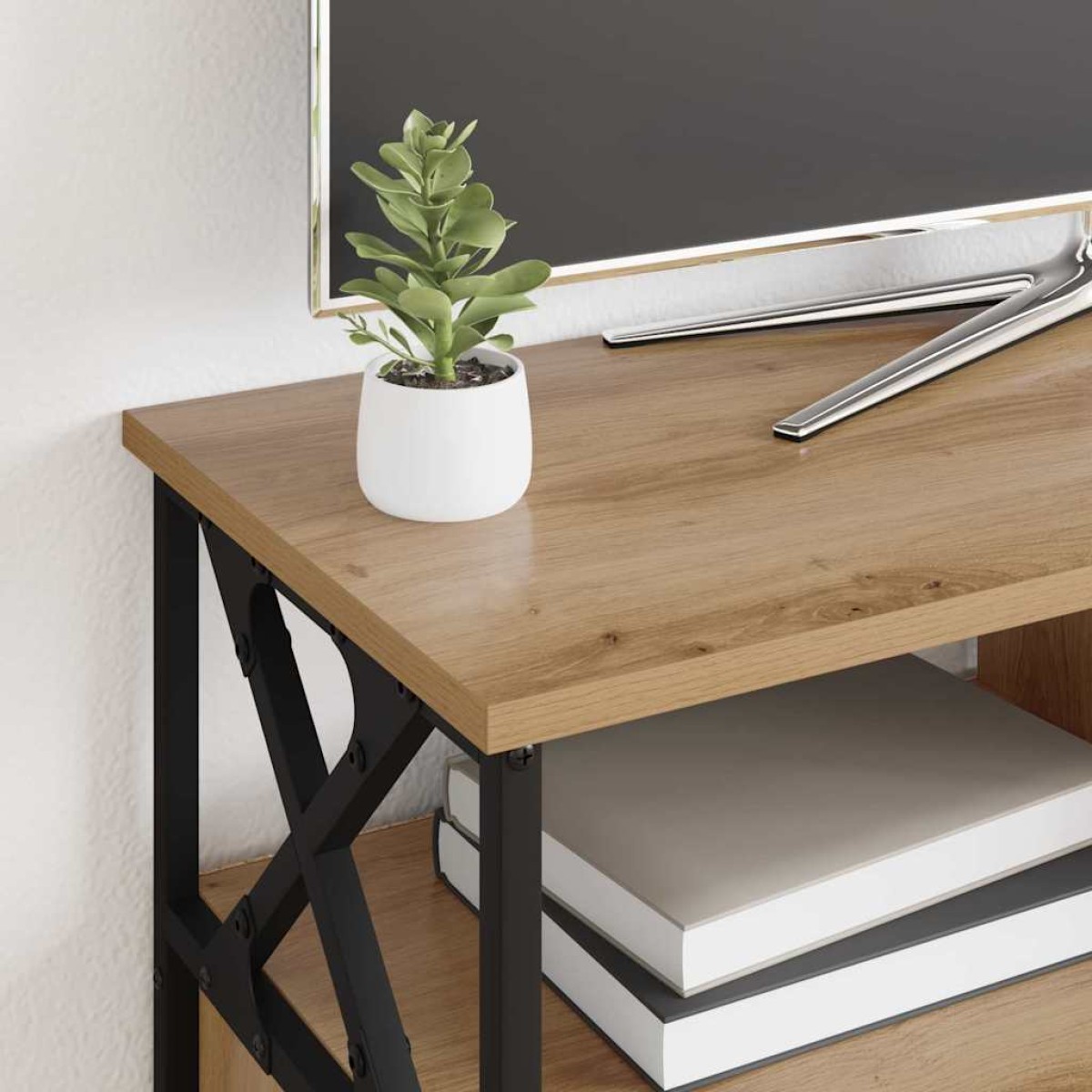 vidaXL Ντουλάπι TV 90 x 33 x 45 εκ Artisan Oak