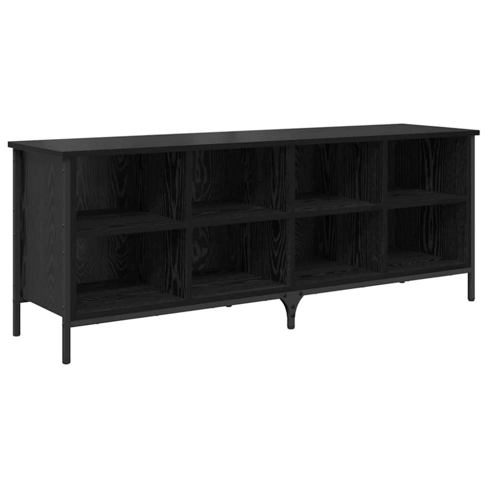 vidaXL Ντουλάπα Παπουτσιών με ράφι Μαύρη Οξυά 131 x 35 x 50 εκ