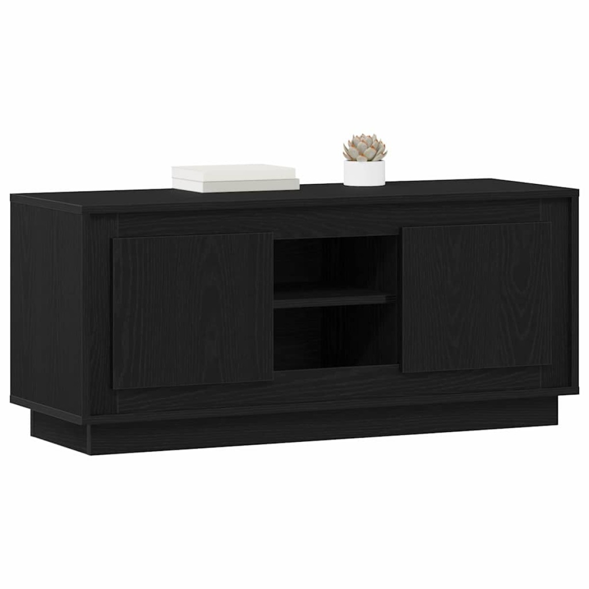 vidaXL Ντουλάπι TV 102 x 35 x 45 εκ. Μαύρη Οξυά Επεξεργασμένο Ξύλο