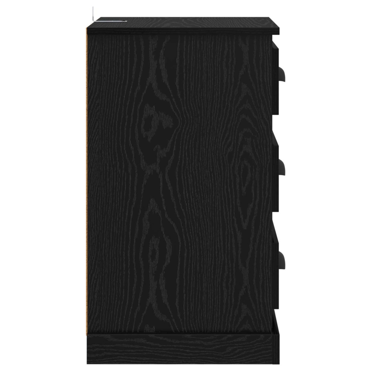 vidaXL Κομοδίνο Μαύρη Οξυά 39 x 39 x 67,5 εκ. Επεξεργασμένο Ξύλο