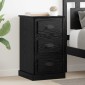 vidaXL Κομοδίνο Μαύρη Οξυά 39 x 39 x 67,5 εκ. Επεξεργασμένο Ξύλο