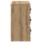 vidaXL Πλαϊνό γραφείο Artisan Oak 70 x 35,5 x 67,5 εκ.