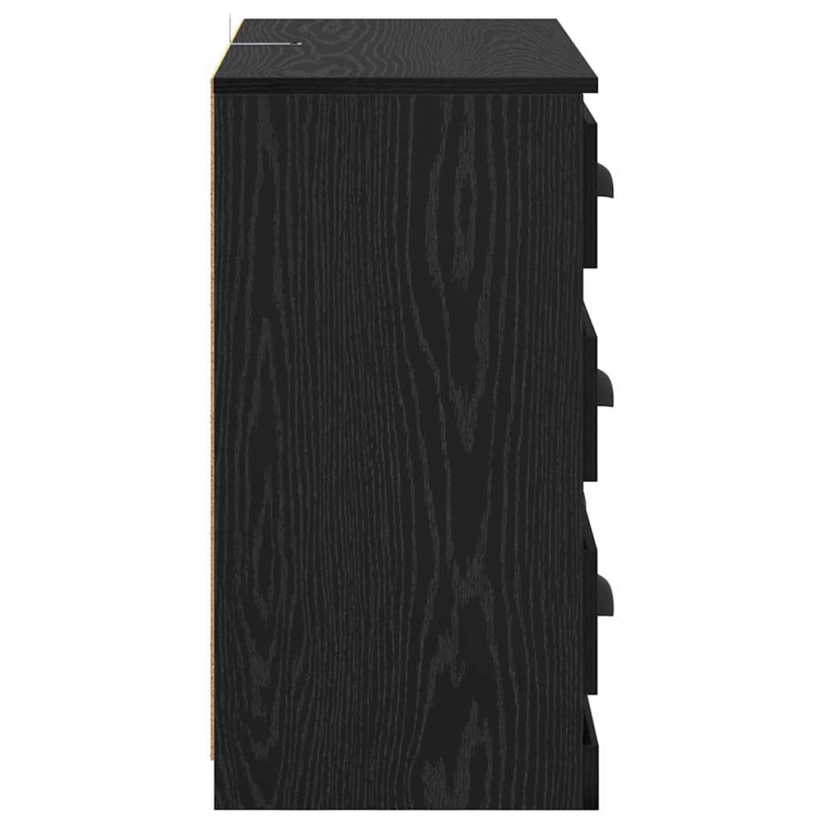 vidaXL Πλαϊνό γραφείο Μαύρη Οξυά 70 x 35,5 x 67,5 εκ.