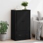 vidaXL Highboard Μαύρη Οξυά 60 x 35,5 x 103,5 εκ. Επεξεργασμένο Ξύλο