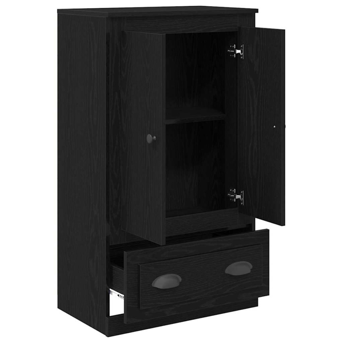 vidaXL Highboard Μαύρη Οξυά 60 x 35,5 x 103,5 εκ. Επεξεργασμένο Ξύλο