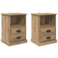 vidaXL Κομοδίνο 2 τμχ. Artisan Oak 36 x 43 x 60 εκ Επεξεργασμένο Ξύλο