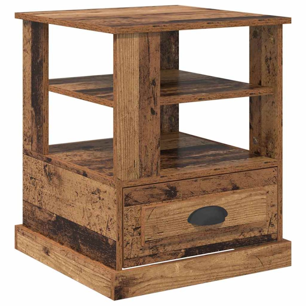vidaXL Κομοδίνο Παλιό ξύλο 50 x 50 x 60 cm Επεξεργασμένο Ξύλο