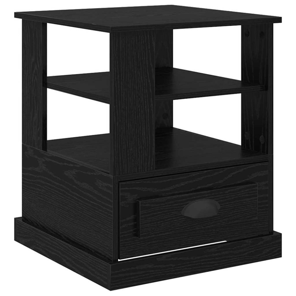 vidaXL Κομοδίνο Μαύρη Οξυά 50 x 50 x 60 cm Επεξεργασμένο Ξύλο