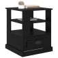 vidaXL Κομοδίνο Μαύρη Οξυά 50 x 50 x 60 cm Επεξεργασμένο Ξύλο