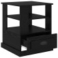 vidaXL Κομοδίνο Μαύρη Οξυά 50 x 50 x 60 cm Επεξεργασμένο Ξύλο