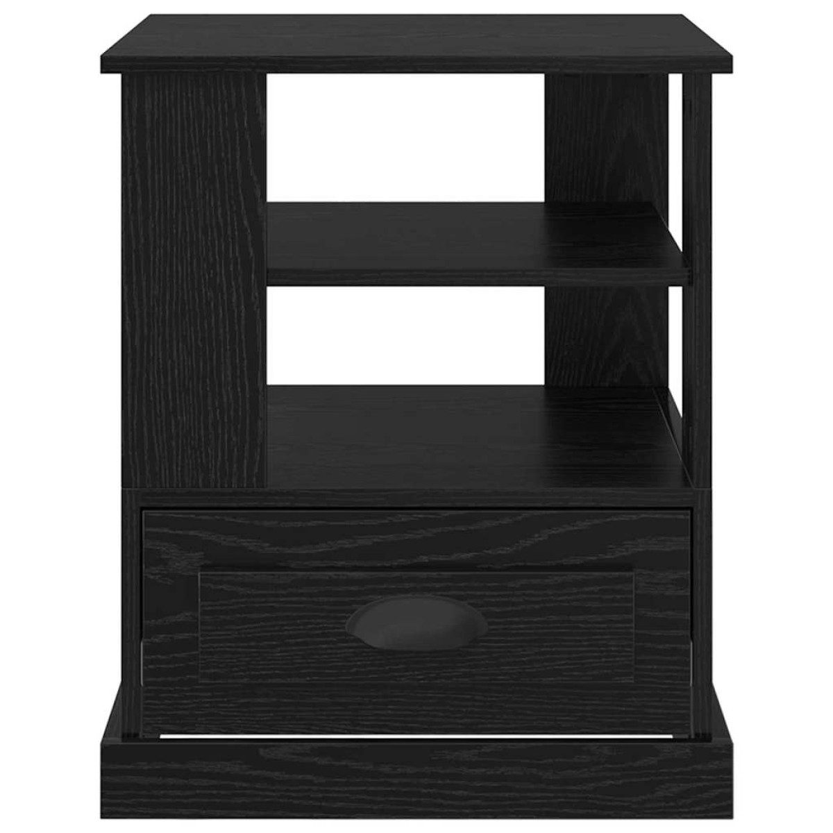 vidaXL Κομοδίνο Μαύρη Οξυά 50 x 50 x 60 cm Επεξεργασμένο Ξύλο