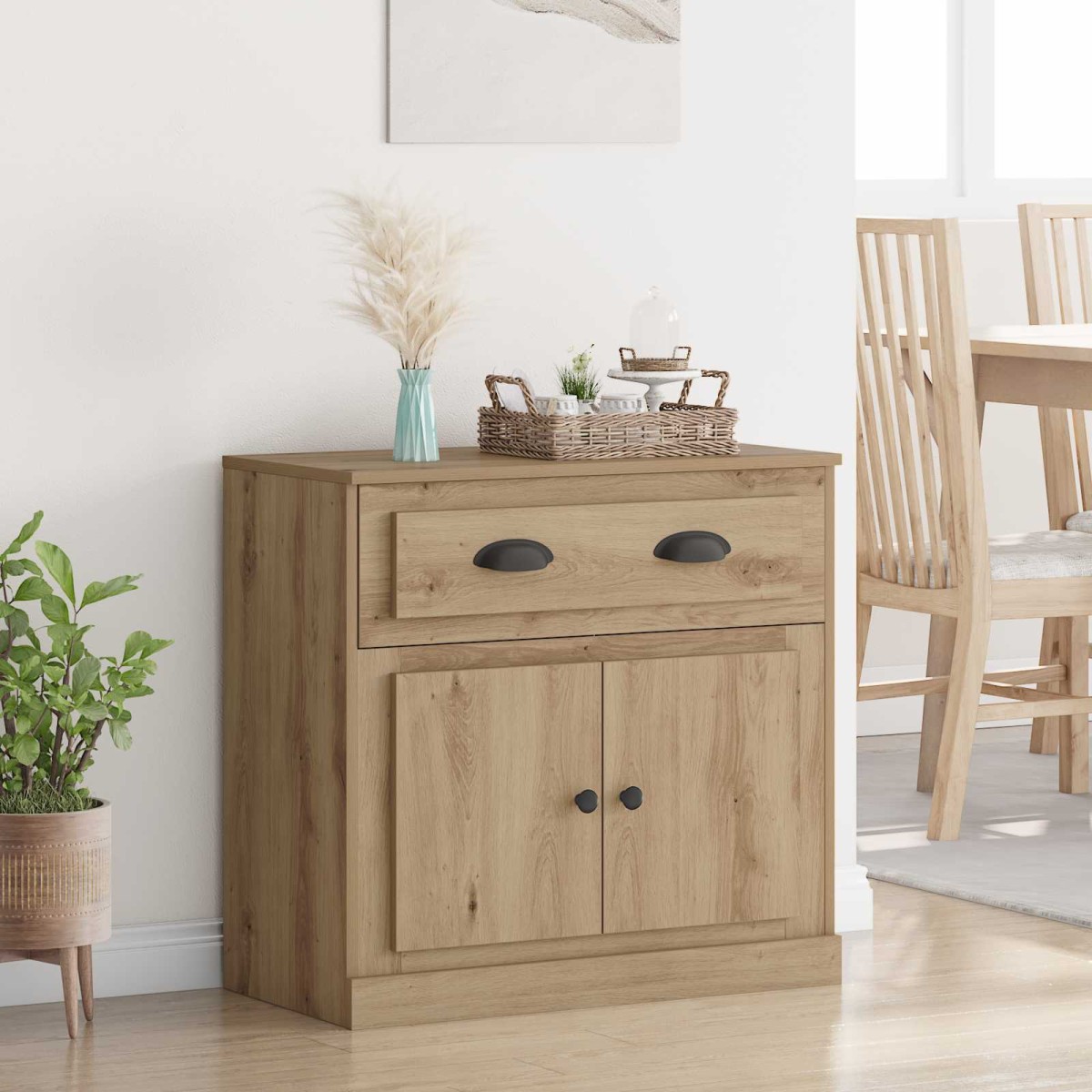 vidaXL Highboard Artisan Oak 70 x 35,5 x 67,5 εκ. Επεξεργασμένο Ξύλο