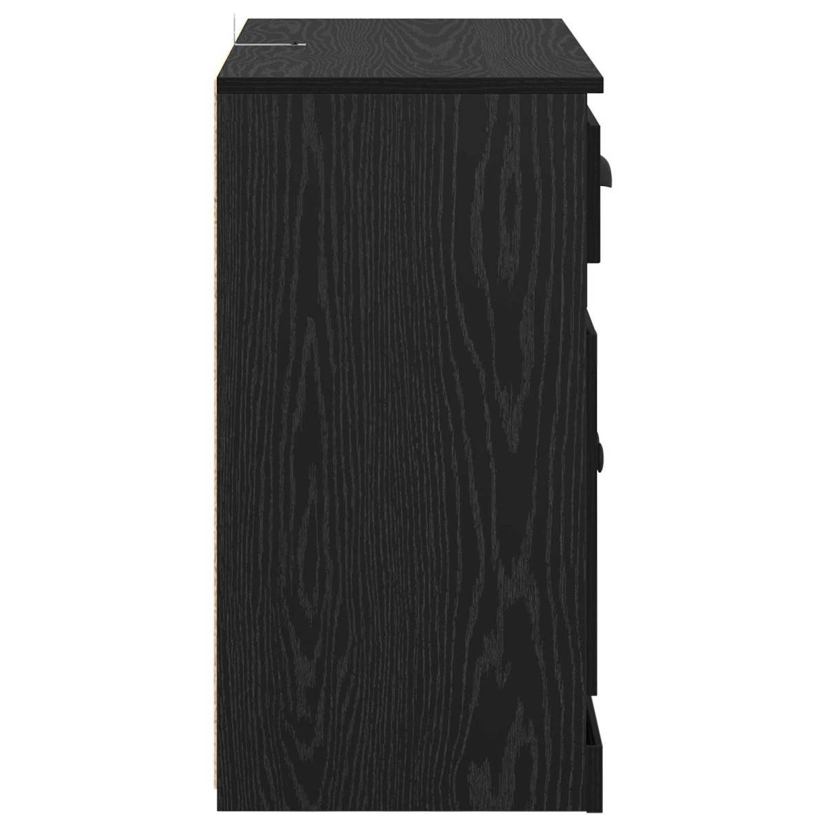 vidaXL Highboard Μαύρη Οξυά 70 x 35,5 x 67,5 εκ. Επεξεργασμένο Ξύλο