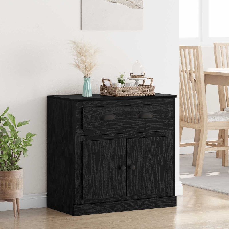 vidaXL Highboard Μαύρη Οξυά 70 x 35,5 x 67,5 εκ. Επεξεργασμένο Ξύλο